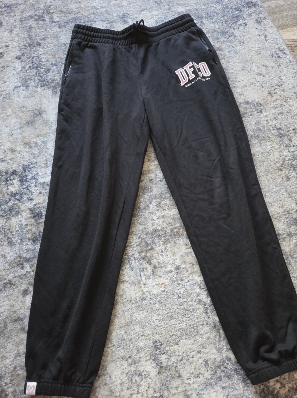 DIXXON Black Ankle Sweatpants with Logo